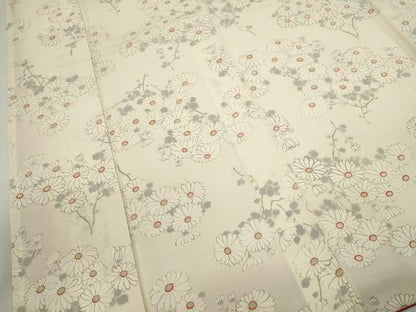 平和屋着物●上質な小紋　手描き　枝菊文　正絹　逸品　CABH7995ze