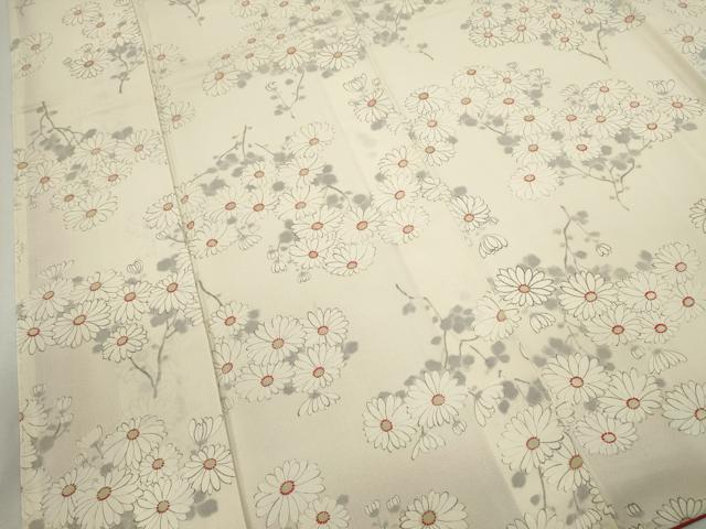 平和屋着物●上質な小紋　手描き　枝菊文　正絹　逸品　CABH7995ze