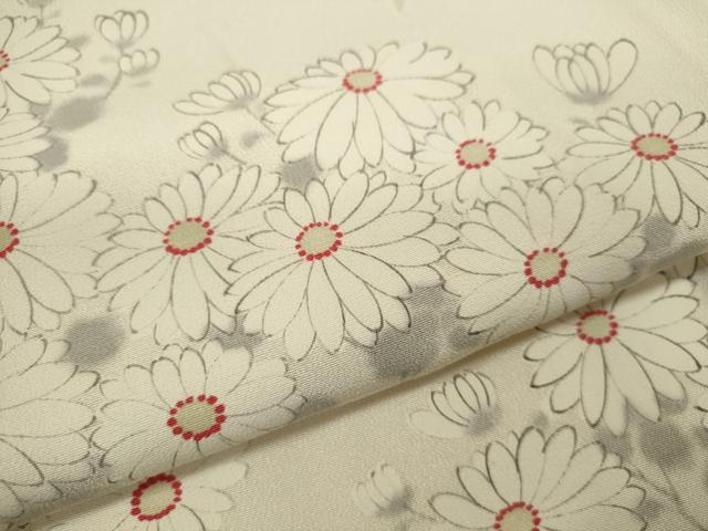 平和屋着物●上質な小紋　手描き　枝菊文　正絹　逸品　CABH7995ze