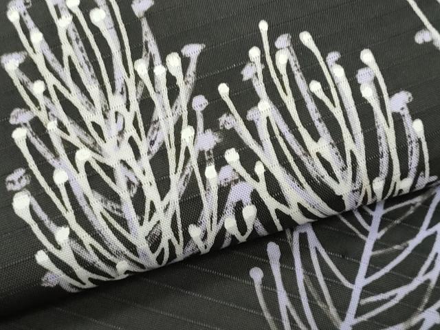 平和屋着物＊夏物　塩瀬　九寸名古屋帯　ろうけつ染　草木文　正絹　逸品　CABH8017fb