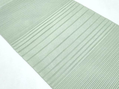 平和屋着物＊夏物 西陣 川島織物 八寸名古屋帯 絽綴れ 横段文 銀糸 正絹 逸品 CABH8018fb