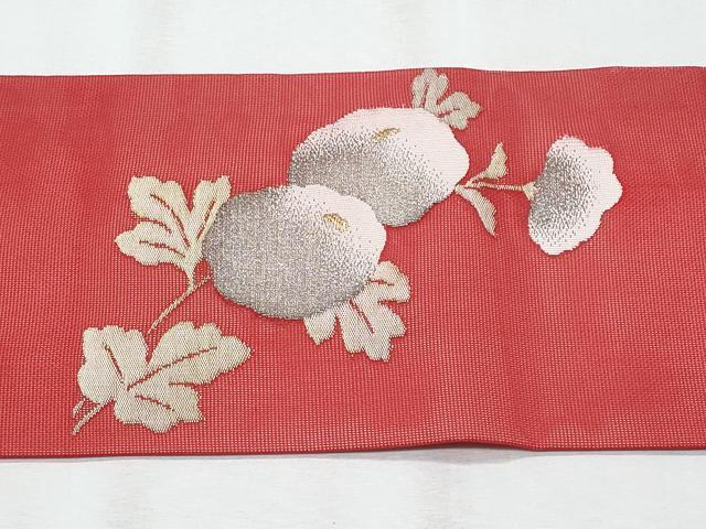 平和屋着物＊夏物　九寸名古屋帯　万寿菊　金銀糸　正絹　逸品　CABH8021fb