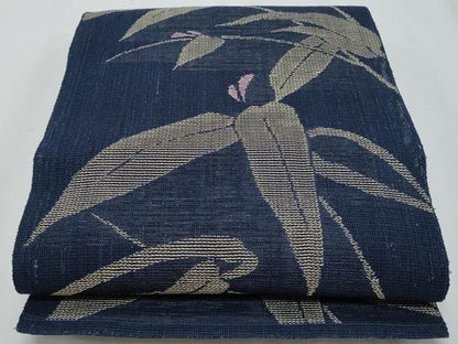 平和屋着物＊夏物　八寸名古屋帯　笹　正絹　逸品　CABH8035fb