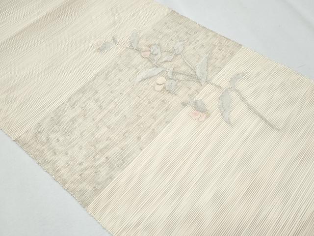 平和屋着物＊夏物　八寸名古屋帯　枝花文　金銀糸　正絹　逸品　CABH8038fb