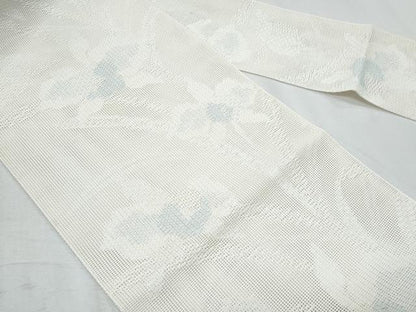 平和屋着物＊夏物　八寸名古屋帯　枝花文　CABH8042fb
