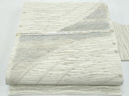 平和屋着物＊夏物　九寸名古屋帯　抽象文様　金銀糸　正絹　逸品　CABH8044fb