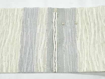 平和屋着物＊夏物　九寸名古屋帯　抽象文様　金銀糸　正絹　逸品　CABH8044fb