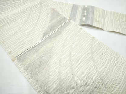平和屋着物＊夏物　九寸名古屋帯　抽象文様　金銀糸　正絹　逸品　CABH8044fb
