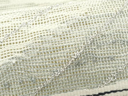 平和屋着物＊夏物　九寸名古屋帯　抽象文様　金銀糸　正絹　逸品　CABH8044fb