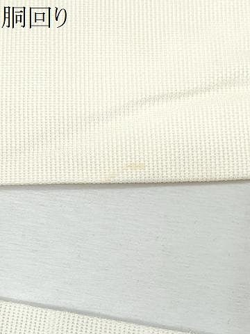 平和屋着物＊夏物　九寸名古屋帯　枝葉文　銀糸　正絹　逸品　CABH8045fb