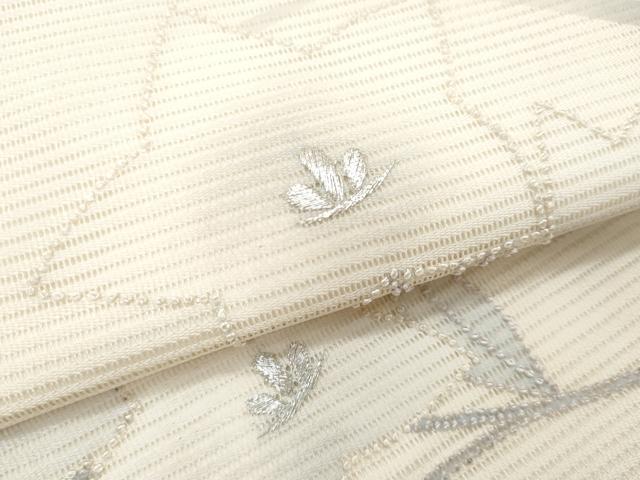 平和屋着物＊夏物　中国三大刺繍　相良刺繍　九寸開き名古屋帯　桔梗　銀糸　正絹　逸品　CABH8047fb