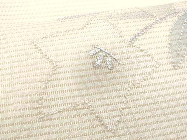 平和屋着物＊夏物　中国三大刺繍　相良刺繍　九寸開き名古屋帯　桔梗　銀糸　正絹　逸品　CABH8047fb
