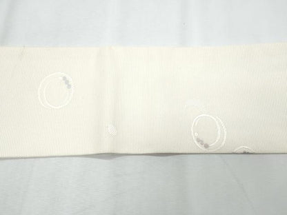 平和屋着物＊夏物　九寸名古屋帯　丸文　正絹　逸品　CABH8057fb