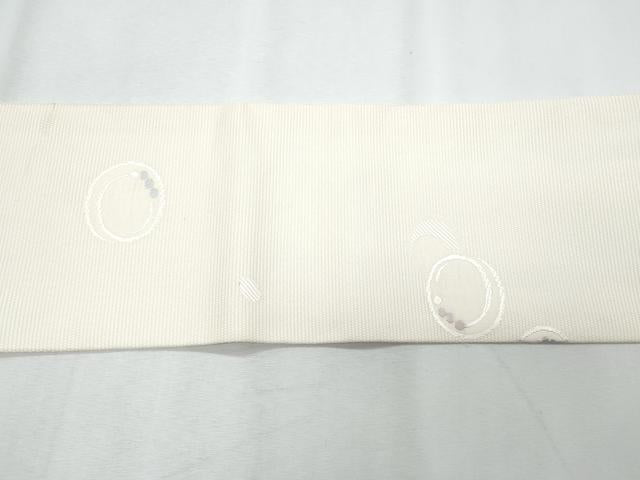 平和屋着物＊夏物　九寸名古屋帯　丸文　正絹　逸品　CABH8057fb