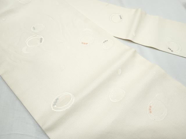 平和屋着物＊夏物　九寸名古屋帯　丸文　正絹　逸品　CABH8057fb