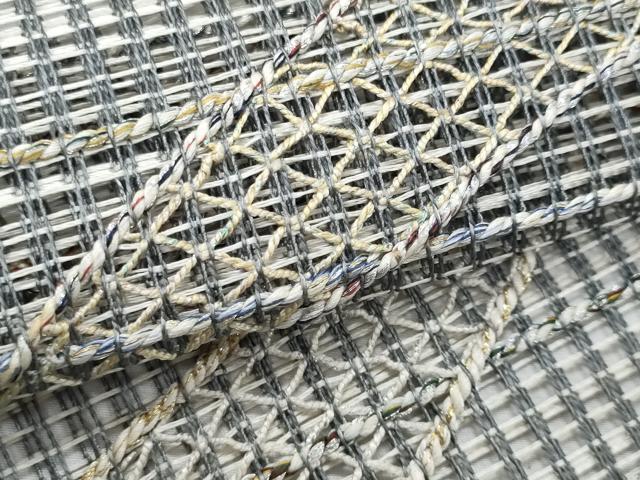 平和屋着物＊夏物　八寸名古屋帯　抽象文様　正絹　逸品　CABH8064fb