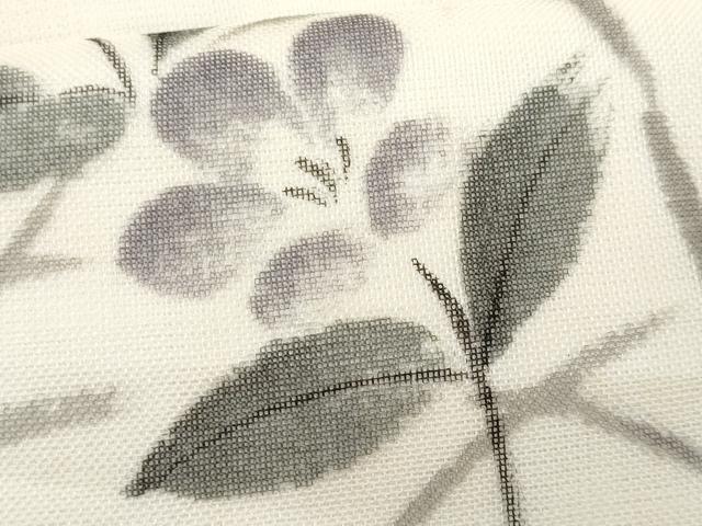 平和屋着物＊夏物　九寸名古屋帯　作家物　手描き　団扇枝花文　成り物　正絹　逸品　CABH8075fb