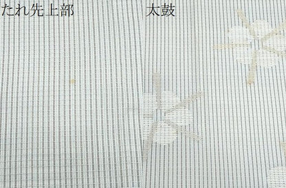 平和屋着物＊夏物　八寸名古屋帯　舞花文　正絹　逸品　CABH8081fb