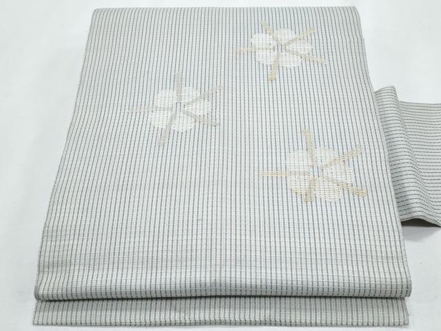 平和屋着物＊夏物　八寸名古屋帯　舞花文　正絹　逸品　CABH8081fb