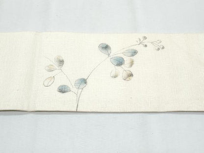 平和屋着物＊夏物　九寸名古屋帯　手描き　櫛織　辻が花　正絹　逸品　CABH8085fb