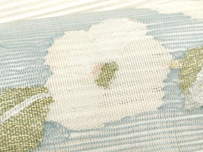 平和屋着物＊夏物　八寸名古屋帯　絽綴れ　枝花文　金銀糸　正絹　逸品　CABH8087fb