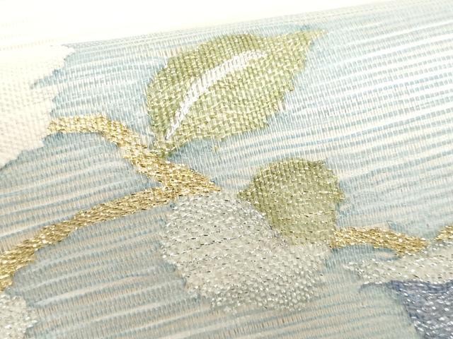 平和屋着物＊夏物　八寸名古屋帯　絽綴れ　枝花文　金銀糸　正絹　逸品　CABH8087fb