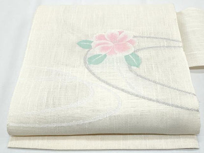 平和屋着物＊夏物　八寸名古屋帯　草花文　CABH8095fb