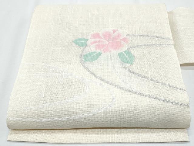 平和屋着物＊夏物　八寸名古屋帯　草花文　CABH8095fb