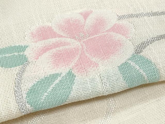 平和屋着物＊夏物　八寸名古屋帯　草花文　CABH8095fb