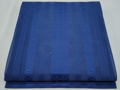 平和屋着物＊夏物　本場筑前博多織　八寸名古屋帯　紗献上　青色　正絹　逸品　CABH8099fb