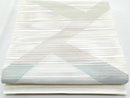 平和屋着物＊夏物　八寸名古屋帯　絽綴れ　幾何学文様　正絹　逸品　CABH8102fb