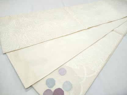 平和屋着物＊夏物　太鼓柄袋帯　流水花文　正絹　逸品　CABH8105fb