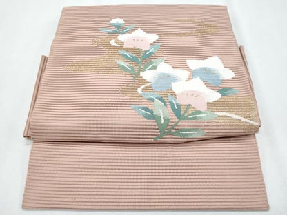 平和屋着物＊夏物　つけ帯　絽綴れ　桔梗　金糸　正絹　逸品　CABH8107fb