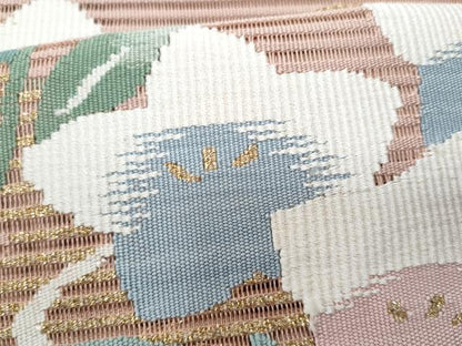 平和屋着物＊夏物　つけ帯　絽綴れ　桔梗　金糸　正絹　逸品　CABH8107fb