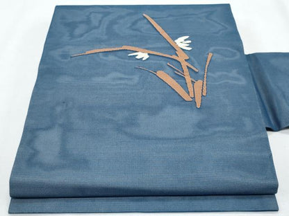 平和屋着物＊夏物　九寸名古屋帯　枝花文　正絹　逸品　CABH8108fb