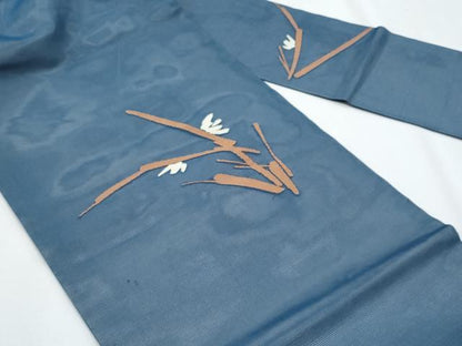 平和屋着物＊夏物　九寸名古屋帯　枝花文　正絹　逸品　CABH8108fb