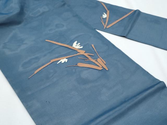 平和屋着物＊夏物　九寸名古屋帯　枝花文　正絹　逸品　CABH8108fb