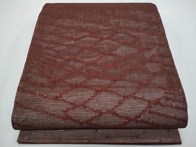 平和屋着物＊夏物　太鼓柄袋帯　櫛織　幾何学文様　正絹　逸品　CABH8110fb