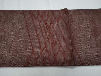 平和屋着物＊夏物　太鼓柄袋帯　櫛織　幾何学文様　正絹　逸品　CABH8110fb
