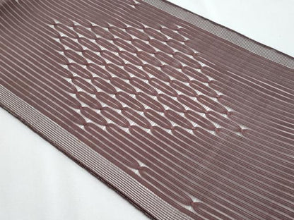 平和屋着物＊夏物　太鼓柄袋帯　菱文　正絹　逸品　CABH8112fb
