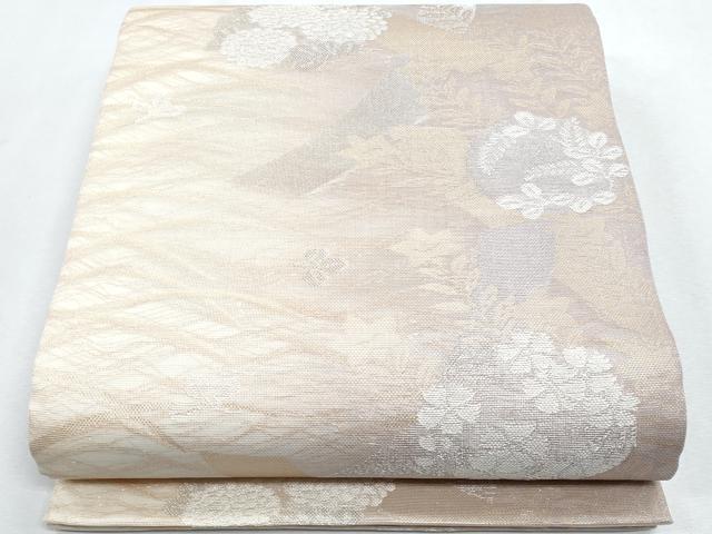 平和屋着物＊夏物　六通柄袋帯　花丸文　金銀糸　正絹　逸品　未使用　CABH8114fb