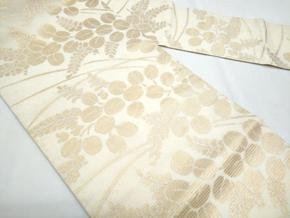 平和屋着物＊夏物　全通柄　九寸名古屋帯　萩　正絹　逸品　CABH8122fb