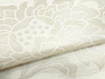 平和屋着物＊夏物　西陣　川島織物　九寸名古屋帯　枝花文　金糸　正絹　逸品　CABH8126fb