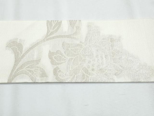 平和屋着物＊夏物　西陣　川島織物　九寸名古屋帯　枝花文　金糸　正絹　逸品　CABH8126fb