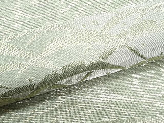 平和屋着物＊夏物　西陣　川島織物　六通柄　本袋帯　横段流水露芝文　銀糸　正絹　逸品　CABH8129fb
