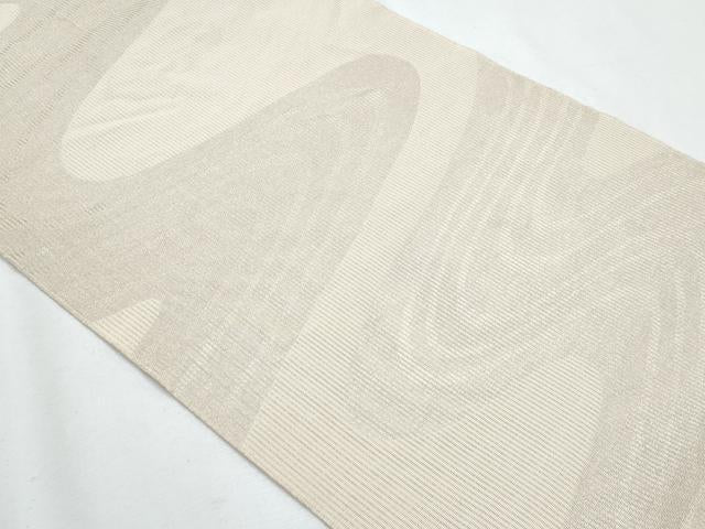 平和屋着物＊夏物　八寸名古屋帯　流水文　銀糸　正絹　逸品　CABH8143fb