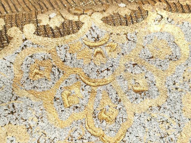 平和屋着物＊夏物　中国三大刺繍　相良刺繍　太鼓柄袋帯　正倉院花文　金銀糸正絹　逸品　CABH8147fb