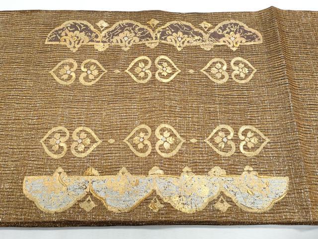 平和屋着物＊夏物　中国三大刺繍　相良刺繍　太鼓柄袋帯　正倉院花文　金銀糸正絹　逸品　CABH8147fb