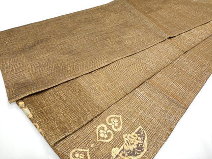 平和屋着物＊夏物　中国三大刺繍　相良刺繍　太鼓柄袋帯　正倉院花文　金銀糸正絹　逸品　CABH8147fb