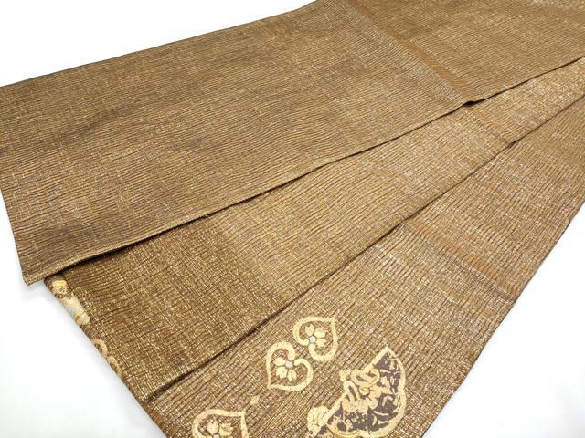 平和屋着物＊夏物　中国三大刺繍　相良刺繍　太鼓柄袋帯　正倉院花文　金銀糸正絹　逸品　CABH8147fb